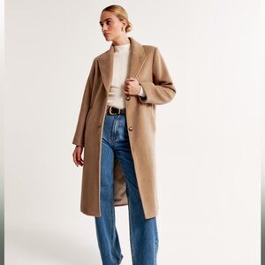 Abercrombie Wool Blend Tailored Top Coat